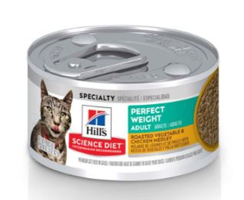 Hills Science Diet Adult Perfect Weight Roasted Vegetable and Chicken Medley Canned Cat Food 2.9OZ