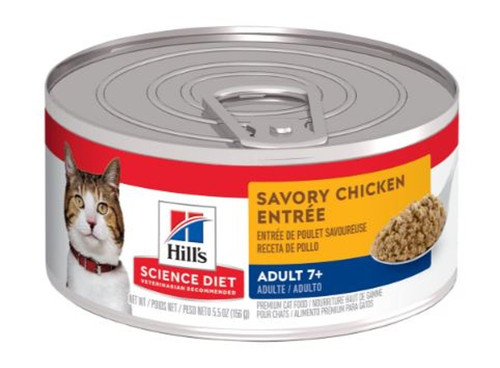 Hills Science Diet Senior Savory Chicken Canned Cat Food 5.5OZ