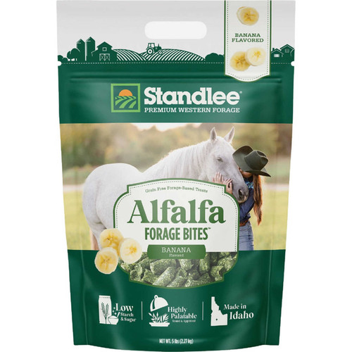 Standlee Premium Western Forage Banana Flavored Alfalfa Forage Bites - 5 lb