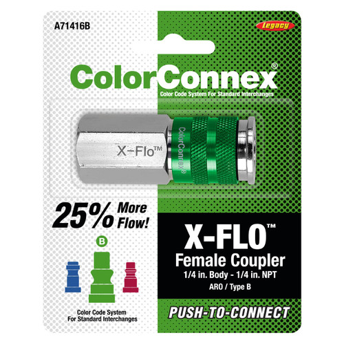 Legacy ColorConnex Type B 1/4" X - Flo Quick Coupler - A71416B