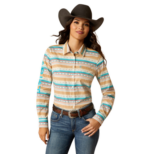 Ariat Women's Fallon Serape Print Team Kirby Stretch Long Sleeve Button Up Shirt Ariat Women's Fallon Serape Print Team Kirby Stretch Long Sleeve Button Up Shirt