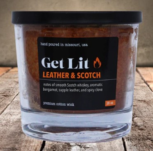 McCall's Candles GET LIT Leather and Scotch 16OZ