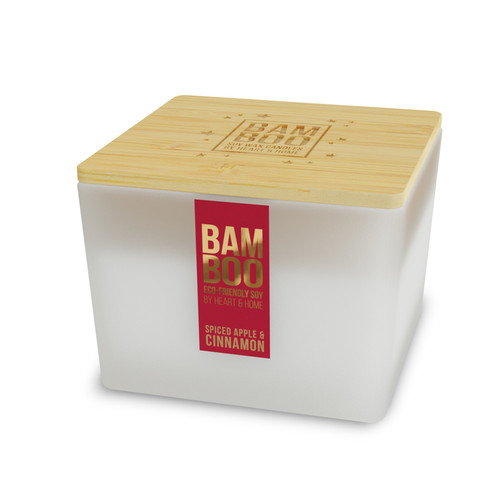 Heart and Home BAMBOO Spiced Apple and Cinnamon Candle