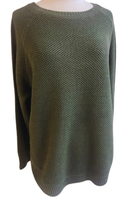 Cotton & Rye Womens Olive Cinched Side Long Sleeve Shirt