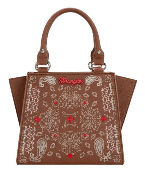 Wrangler Brown Paisley Satchel Bag