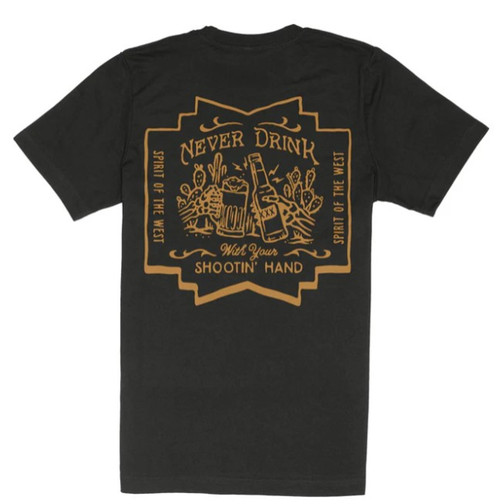 Sendero Men's Black Shootin' Hand !Salud! Edition Short Sleeve T-Shirt