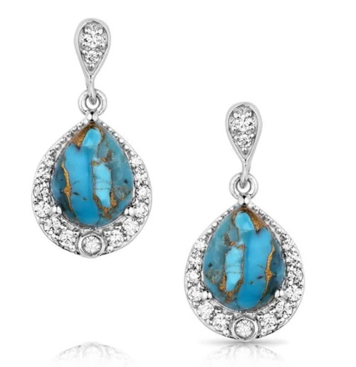 Montana Silversmiths Blue Rivers Turquoise Earrings