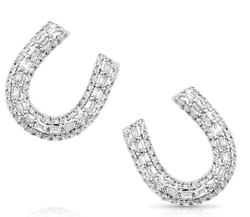 Montana Silversmiths Frosted Luck Crystal Earrings