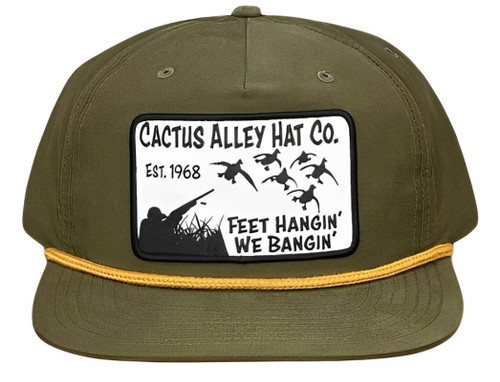 Cactus Alley Hat "Feet Hangin" 256 Loden/Amber Rope Snapback Hat OS