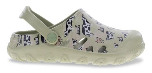 Western Chief Women's Easies Cow in Pasture Clog - Green