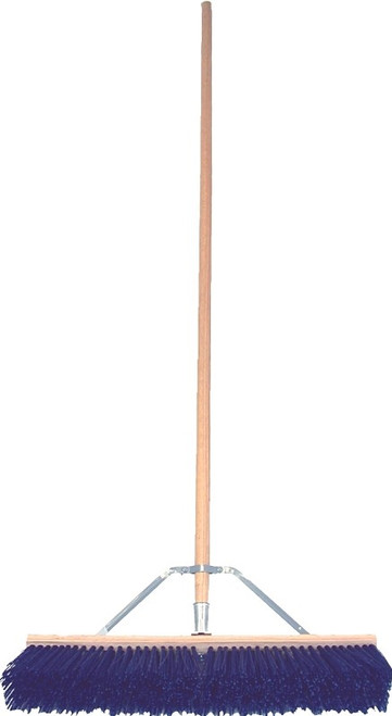 Birdwell Street/Barn Broom, 4-1/2 in L Trim, Polypropylene Bristle, Hardwood Handle