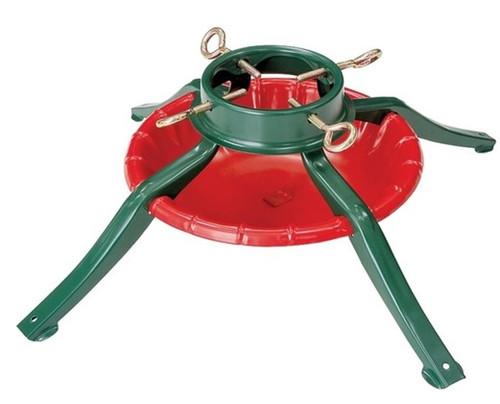 National Holidays Steel Green & Red Christmas Tree Stand - 7-1/4 in. H