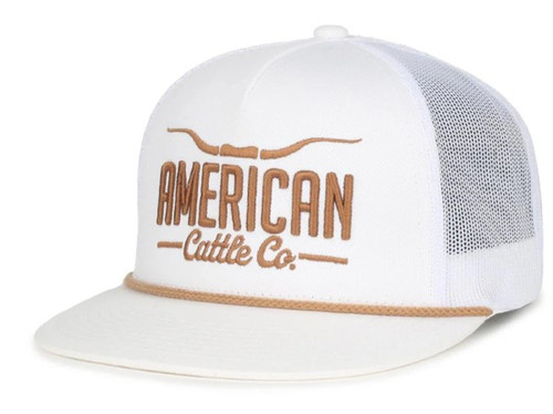 Rural Cloth Men's White & Gold Longhorn Snapback Hat