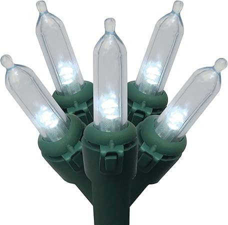 100 Lt Traditional Mini LED Light Sets, 21.25', Pure White