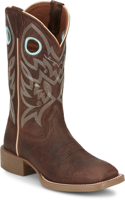 Justin women's Spicy Brown Liberty 11" Western Square Toe Boots