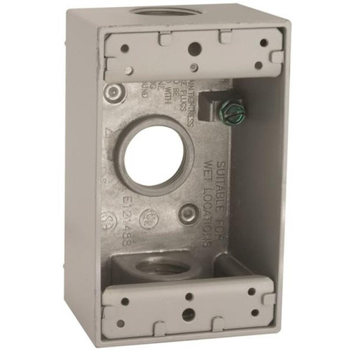 Hubbell Raco Outlet Box 1 Gang, 18.3 Cu-In X 4-1/2 In L X 2-3/4 In W X 2 In D