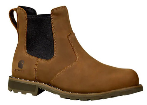 Carhartt Men's Bison Brown Oil Tan Frontier Water Resistant Steel Toe Chelsea Boots