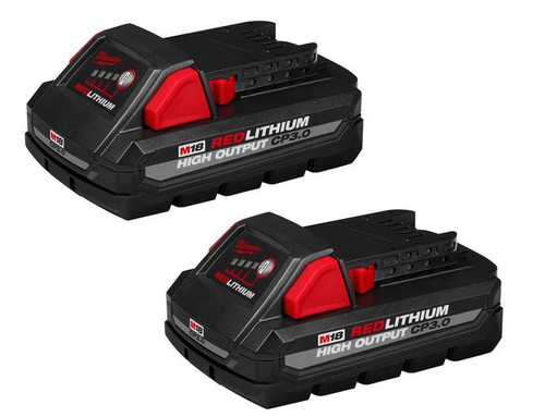 Milwaukee M18 18-Volt Lithium-Ion High Output CP3.0AH Battery Pack - 2 Pack