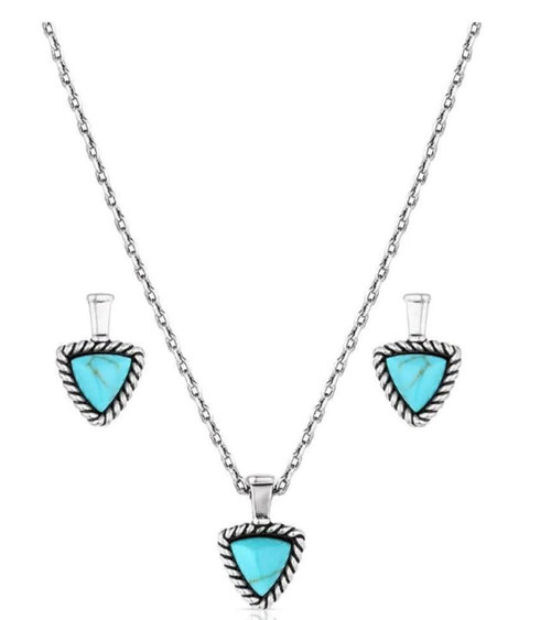 Montana Silversmiths Braided Journey Turquoise Jewelry Set
