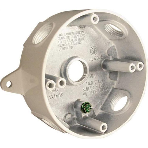 Hubbell Electrical Splece Box 16.1 Cu-In, 1-1/2 In D - White