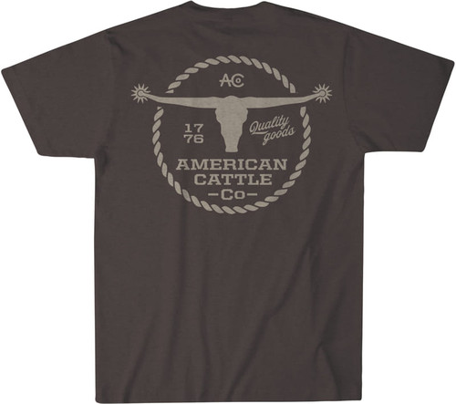 Rural Cloth Men's Brown Short Sleeve ACC Bull Spurs Tee
