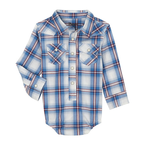 Wrangler Infant Blue and Red Onesie