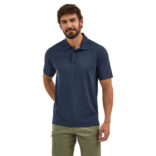 Wrangler Mens ATG Blue Nights Chesapeake Polo Short Sleeve Shirt