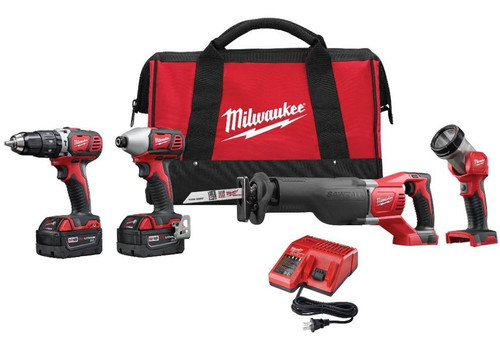 Milwaukee M18 Lithium-Ion Cordless 4 Tool Combo Kit