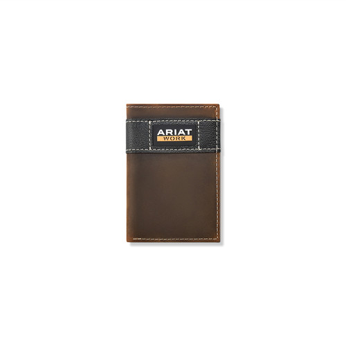 Ariat Mens Brown Work Trifold Wallet
