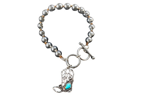 Silver Strike Womens Cowboy Bracelet