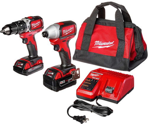 Milwaukee M18 Compact Brushless Hammer Drill & Brushless Impact Combo Kit