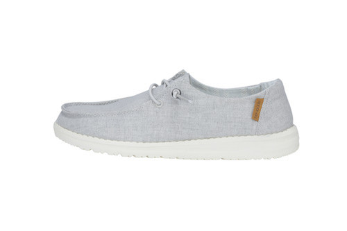 Hey Dude Women's Wendy Chambray Light Grey Casual Slip On Shoes