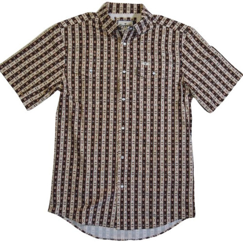 Ferrell Men's The Senior Brown Short Sleeve Snap Shirt