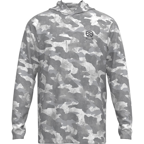 Outdoor Nation Men's Grey Camo Long Sleeve Jax Beach UV Protection Hoodie