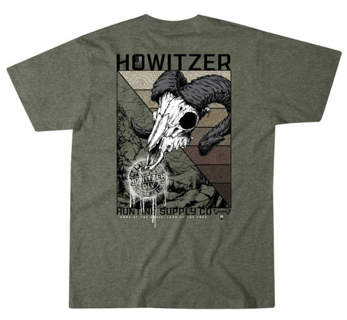 Howitzer Men's Olive Heather Mountain Supply Short Sleeve T-Shirt Howitzer Men's Olive Heather Mountain Supply Short Sleeve T-Shirt