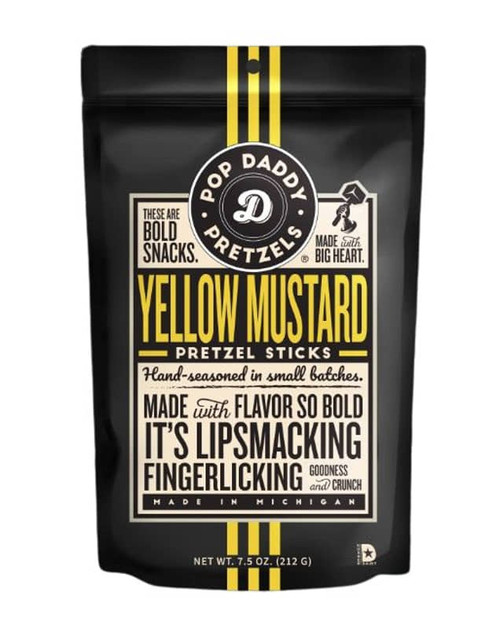 Pop Daddy Yellow Mustard Seasoned Pretzels