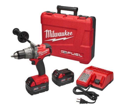 Milwaukee M18 18V 5.0 Ah Cordless Lithium-Ion 1/2 in. Hammer Drill Driver Kit