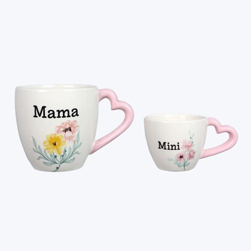 Young's Inc Ceramic Mama and Mini Mug Set