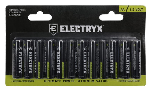 Electryx AA / 1.5 Volt Ultra Alkaline Batteries-24 Pack