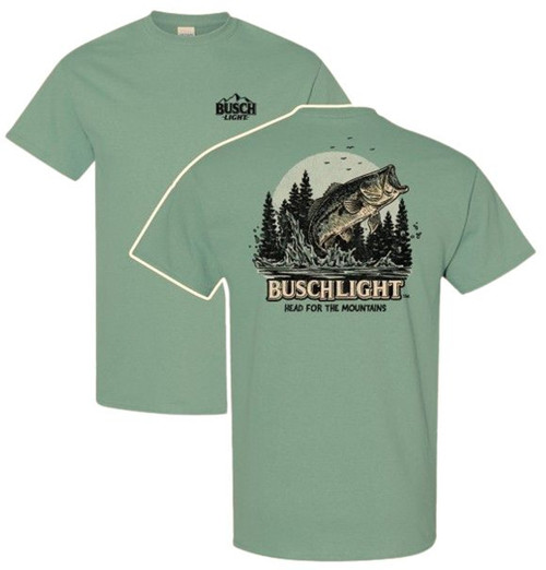 Brew City Aquatic Busch Wildlife Bass Graphic Short Sleeve T-Shirt