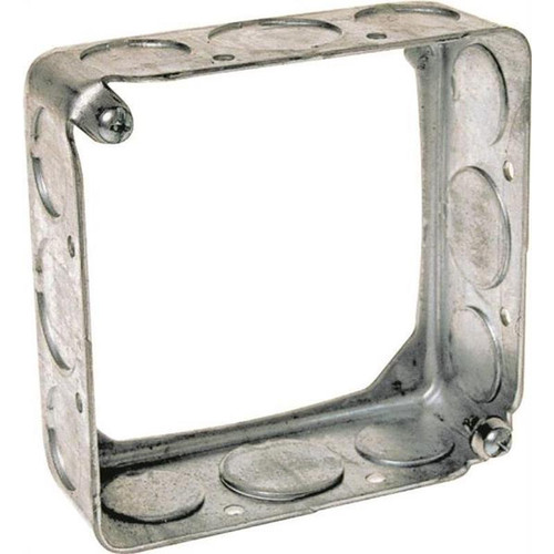 Hubbell Raco Electrical Box Extension Ring 1 Gang, 22.5 Cu-In, 4 In L X 4 In W X 1-1/2 In D