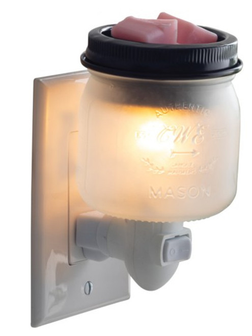 Candle Warmers Glass Mason Jar Pluggable Fragrance Warmer