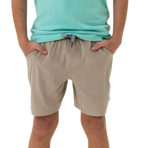 Burlebo Boys Youth Heather Khaki Venado Camo Liner Athletic Shorts