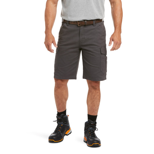 Ariat Men's Rebar Grey Rebar DuraStretch Made Tough 10" Shorts