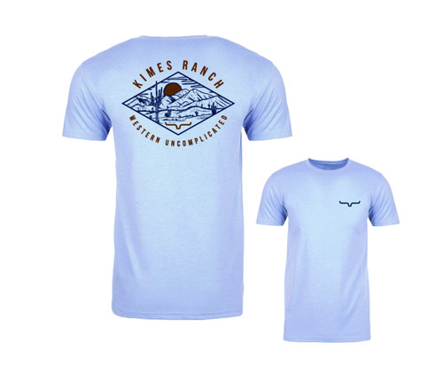 Kimes Ranch Men's Desert Diamond Heather Columbia Blue Short Sleeve T-Shirt