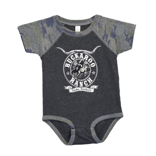 Cowboy Hardware Infant Camo Buckaroo Short Sleeve Onesie