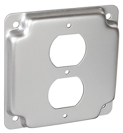 Southwire G1938-UPC Box Cover, 1/2 in L, 4 in W, Square, 2-Gang, Steel, Silver, Galvanized