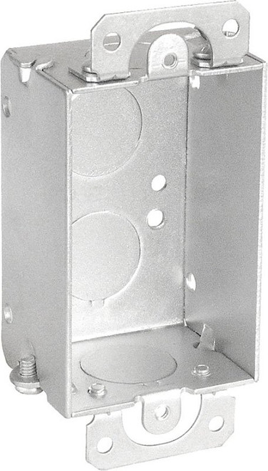 Southwire Switch Box, 1-Gang, 4-Knockout, 1/2 in Knockout, Steel, Silver, Galvanized
