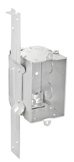 Southwire G601-FR-UPC Switch Box, 1-Gang, 5-Knockout, 1/2 in Knockout, Steel, Silver, Galvanized, Side