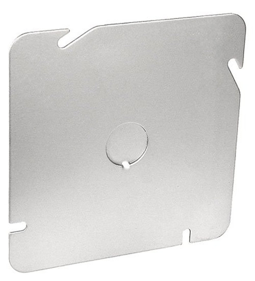 Southwire 72C6-UPC Flat Blank Cover, 0.06 in L, 4-11/16 in W, Square, Steel, Silver, Zinc-Plated